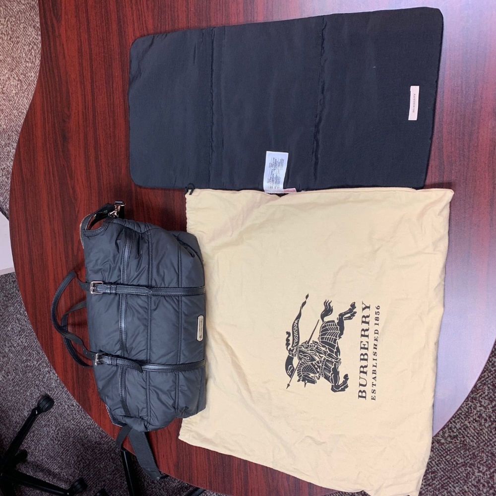 Authentic Burberry Quilted Diaper Bag